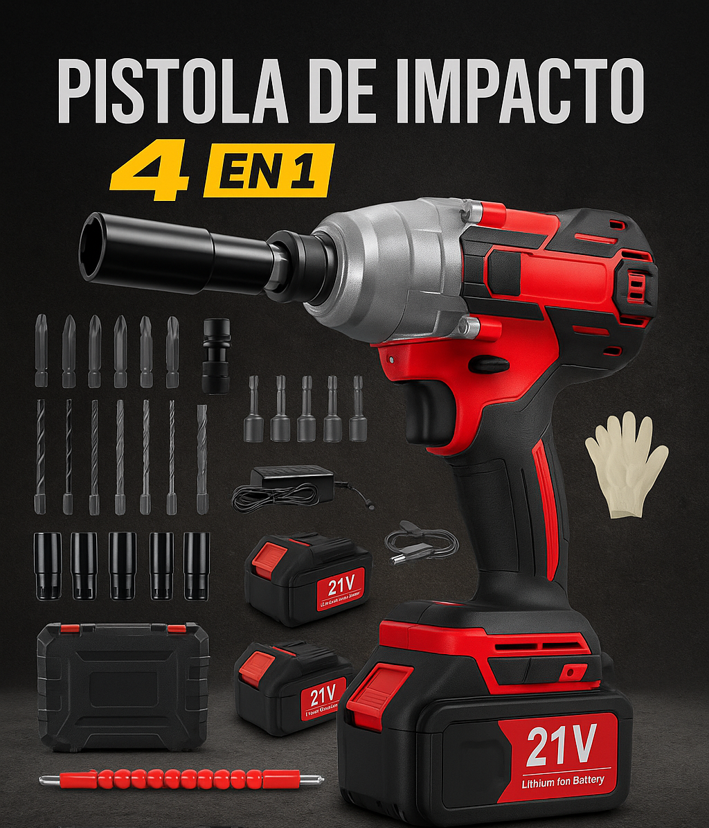 Pistola de Impacto Emtop - 2 Baterias