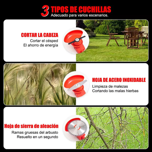 GREENCUT™ - Desbrozadora electrica, telescopica y ligera