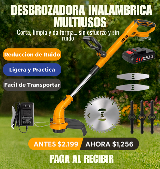DESBROZADORA ELECTRICA 3 EN 1 - Mas ligera que nunca