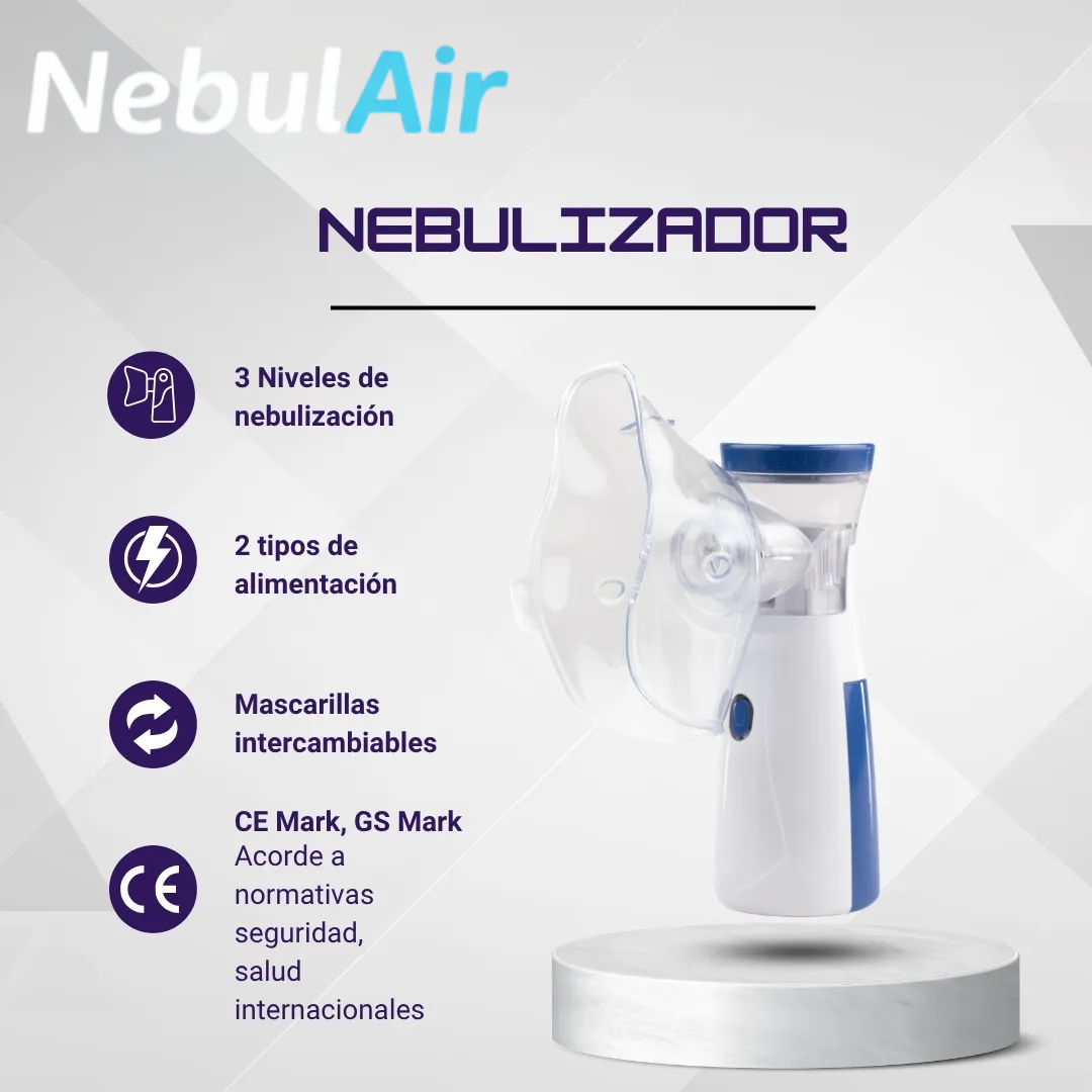 NebulAir- Nebulizador Portatil Profesional Para Niños y Adultos